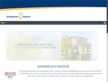 Tablet Screenshot of immobilien-kroner.de